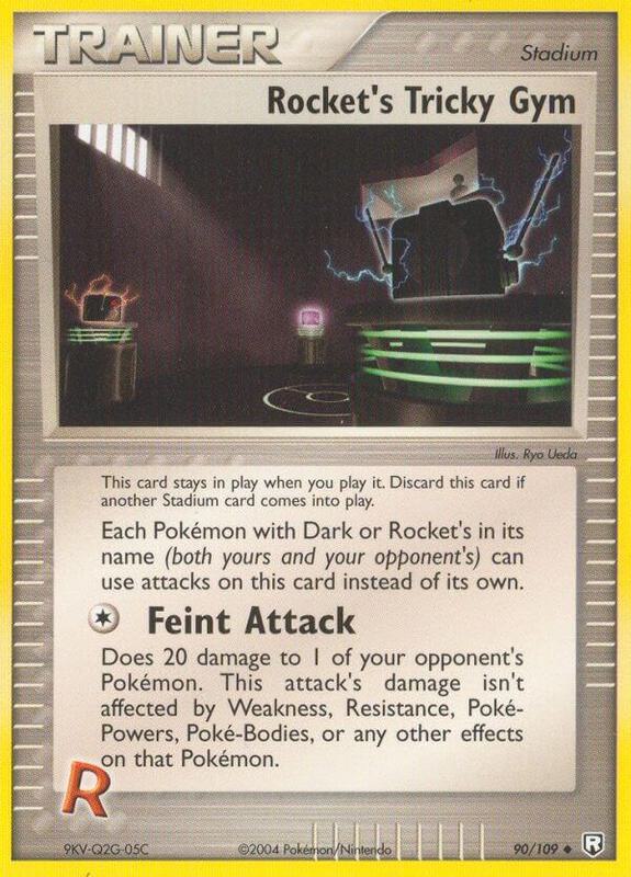 Rocket's Tricky Gym Pokemon card from Team Rocket Returns