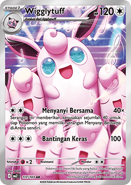 Wigglytuff Pokemon card from Indigo Flame