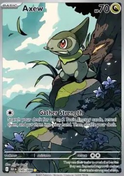 Axew Pokemon card from Black Bolt