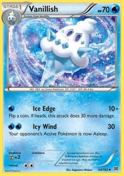 Vanillish Pokemon card from BREAKthrough