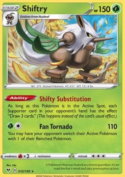 Shiftry Pokemon card from Vivid Voltage