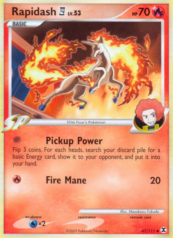 Rapidash E4 Pokemon card from Rising Rivals
