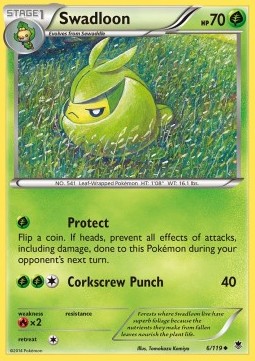 Swadloon Pokemon card from Phantom Forces