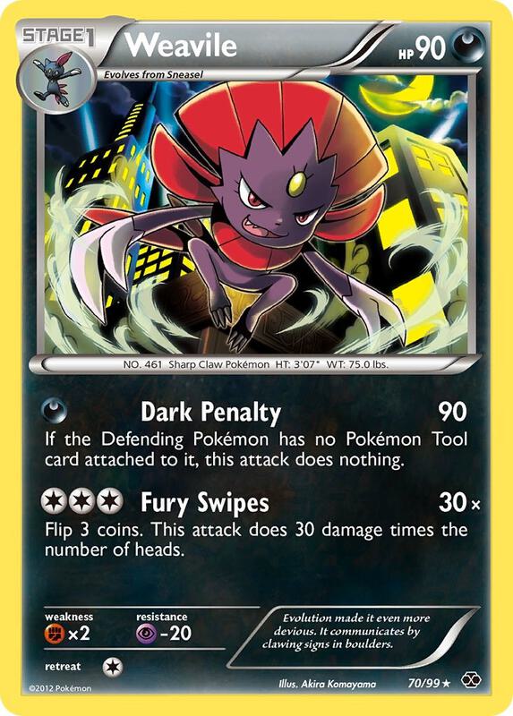 Weavile Pokemon card from Next Destinies