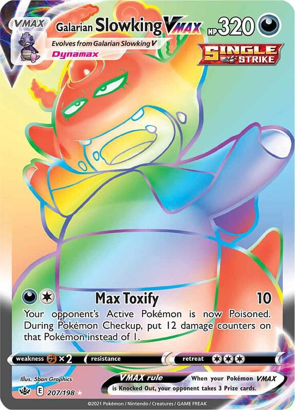 Galarian Slowking VMAX (Secret) Pokemon card from SWSH06: Chilling Reign