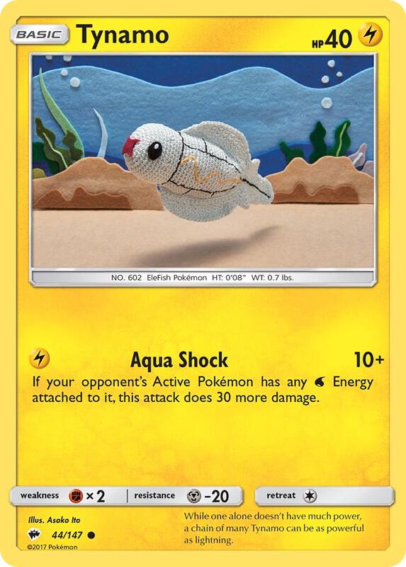 Tynamo Pokemon card from SM - Burning Shadows