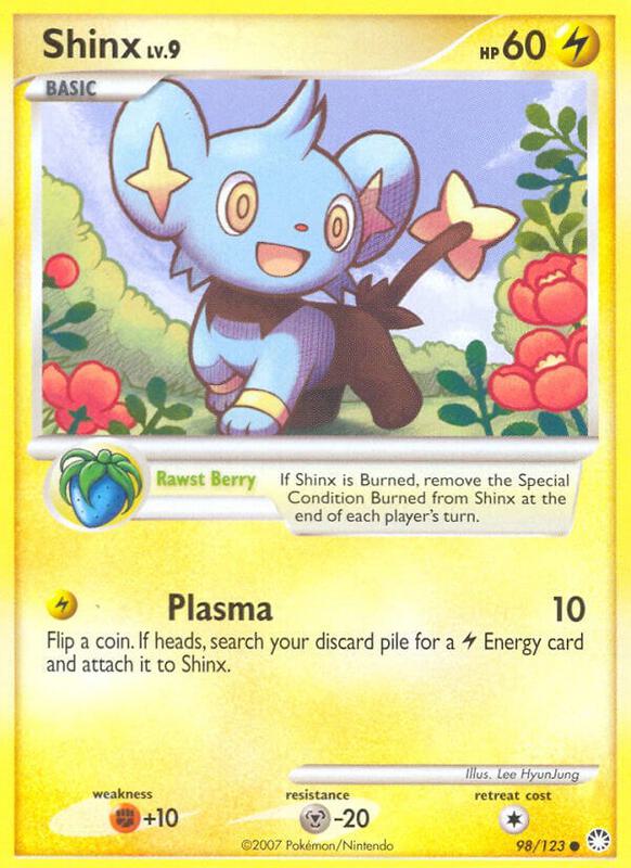 Shinx Pokemon card from Mysterious Treasures