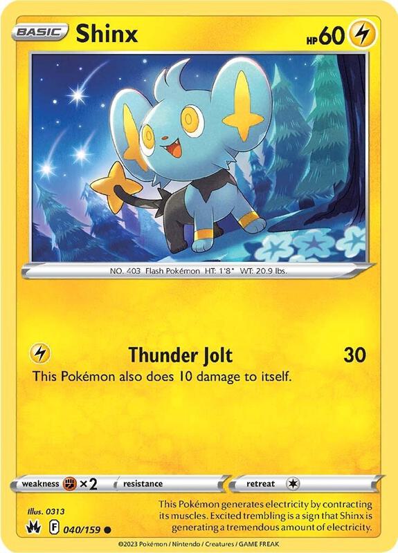 Shinx (40) Pokemon card from Crown Zenith