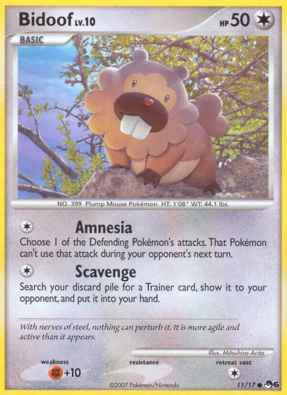 Bidoof Pokemon card from POP Series 6
