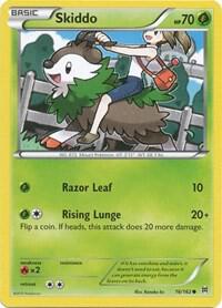 Skiddo Pokemon card from XY - BREAKthrough