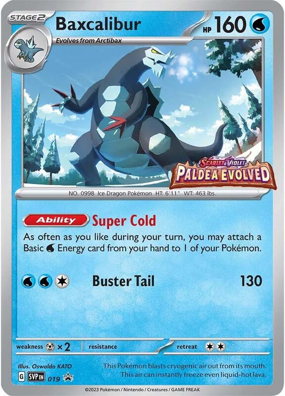 Baxcalibur - 019 (Prerelease) Pokemon card from SV: