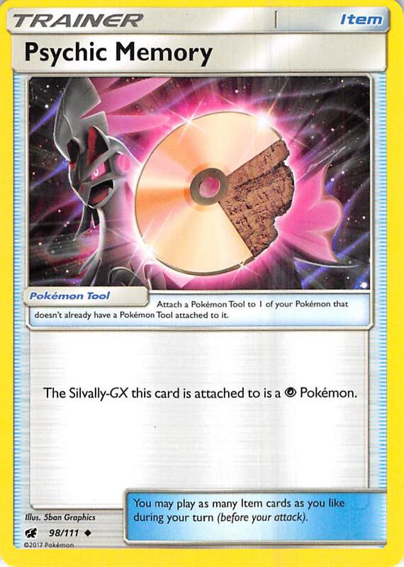 Psychic Memory Pokemon card from SM - Crimson Invasion