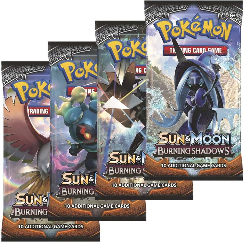 Burning Shadows Booster Pack Art Bundle [Set of 4] Pokemon card from SM - Burning Shadows