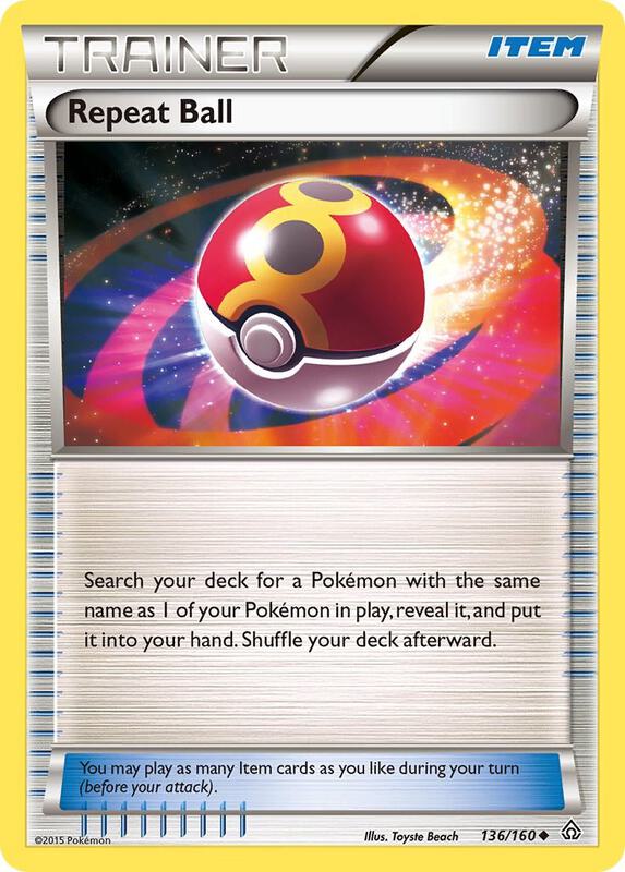 Repeat Ball Pokemon card from XY - Primal Clash