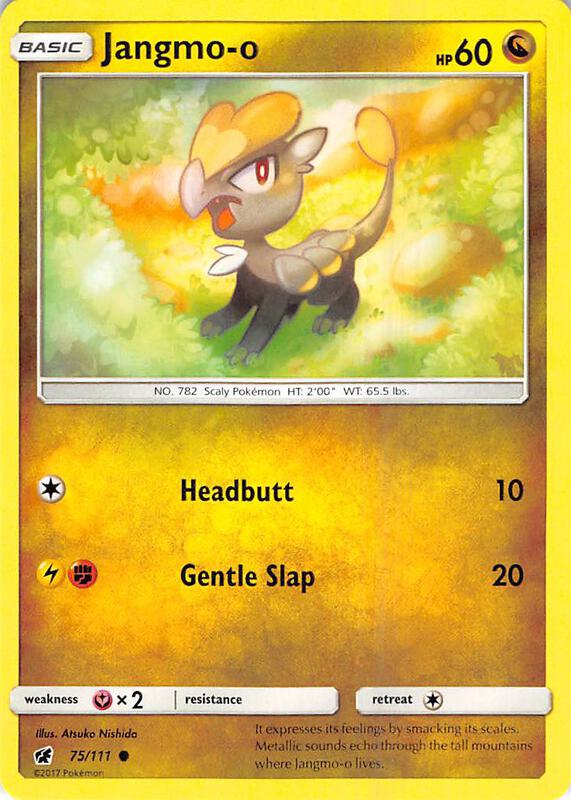 Jangmo-o Pokemon card from SM - Crimson Invasion
