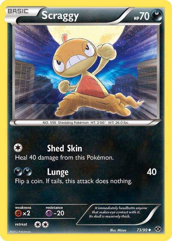 Scraggy Pokemon card from Next Destinies