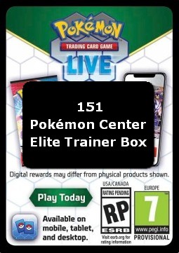 Live Code Card (Pokémon Center Elite Trainer Box) (MEW)151