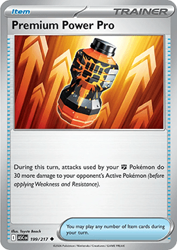 Premium Power Pro Pokemon card from Ascended Heroes
