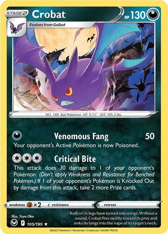 Crobat Pokemon card from SWSH12: Silver Tempest