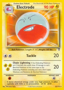 Electrode Pokemon card from Legendary Collection