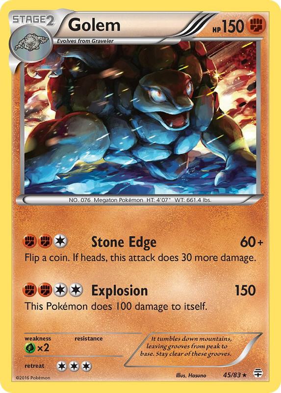 Golem Pokemon card from Generations