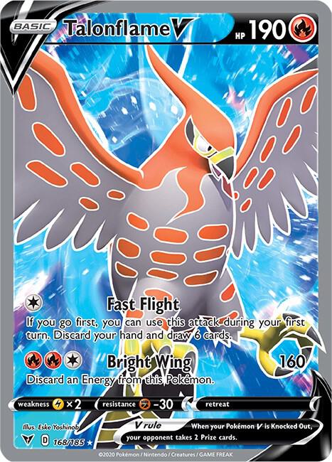 Talonflame V (Full Art) Pokemon card from SWSH04: Vivid