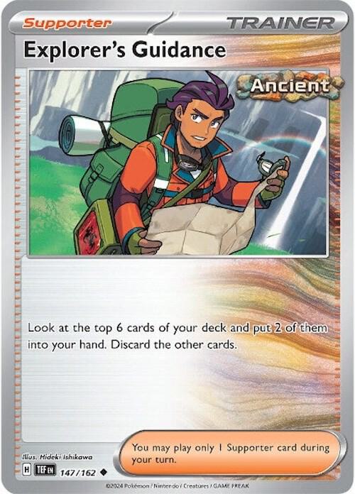 Explorer's Guidance Pokemon card from SV05: Temporal Forces