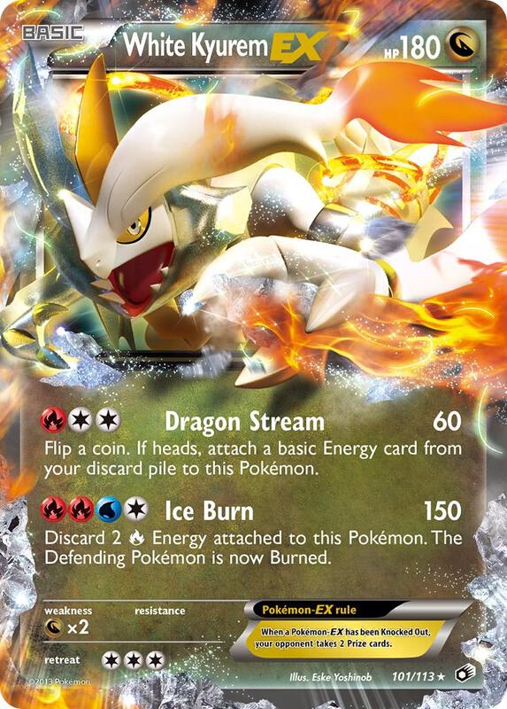 White Kyurem EX Pokemon card from Legendary Treasures