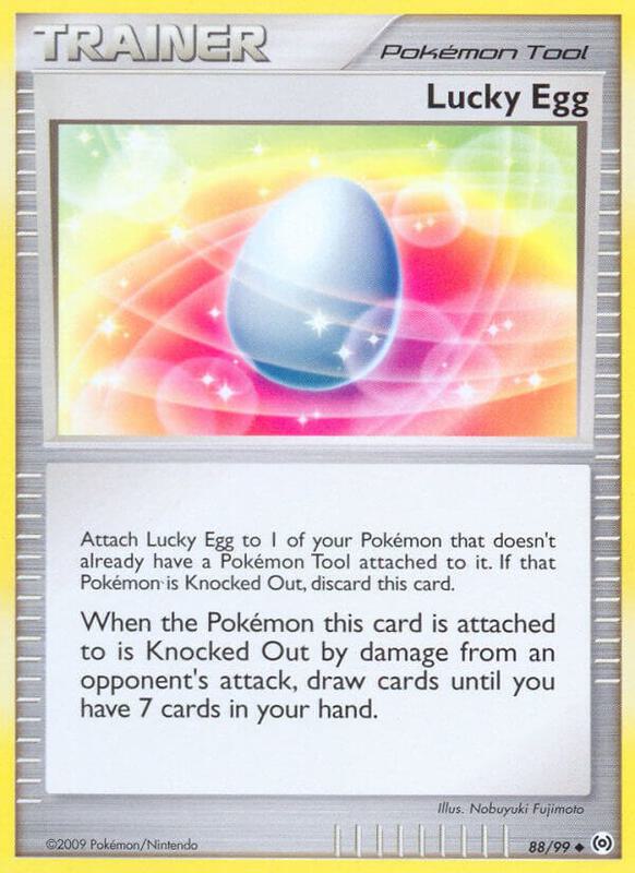 Lucky Egg Pokemon card from Arceus