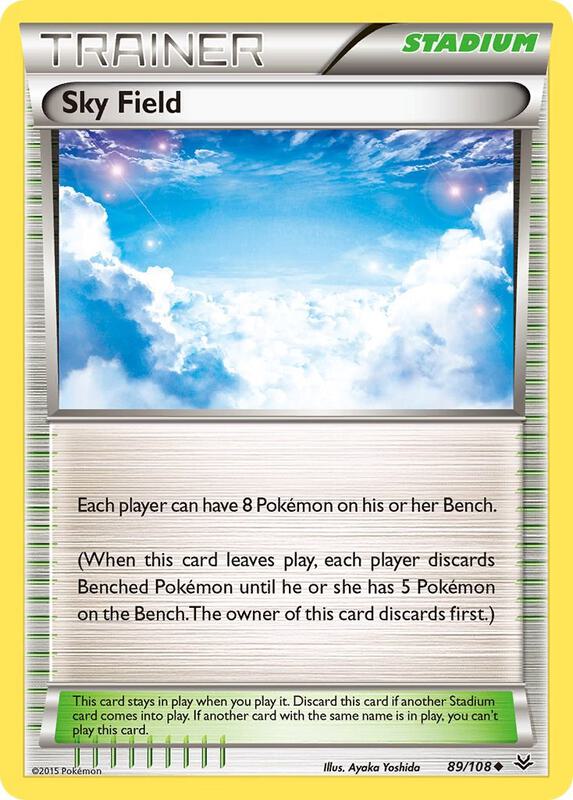 Sky Field Pokemon card from XY - Roaring Skies