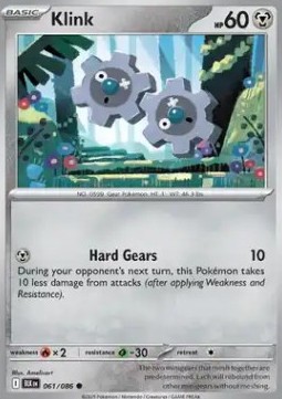 Klink Pokemon card from Black Bolt