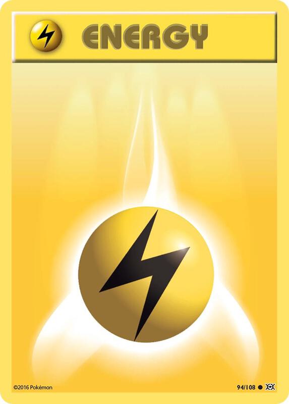 Lightning Energy Pokemon card from XY - Evolutions