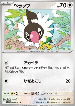 Chatot Pokemon card from Wild Force