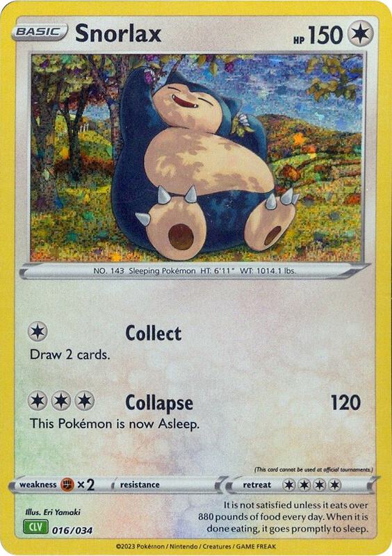 Snorlax Pokemon card from Trading Card Game Classic