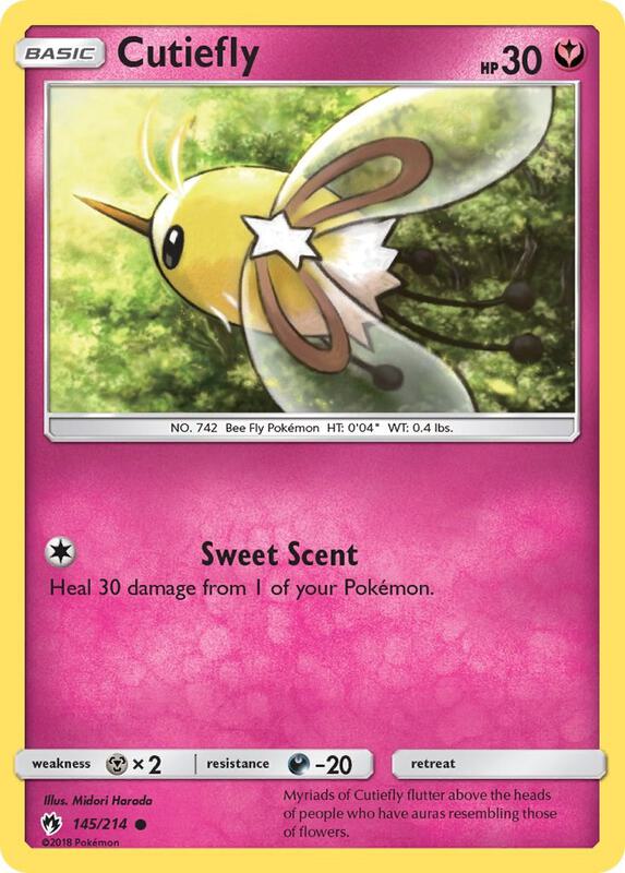 Cutiefly Pokemon card from SM - Lost Thunder