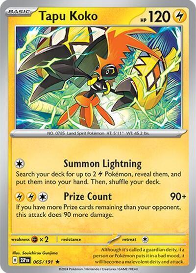 Tapu Koko Pokemon card from Deck Exclusives