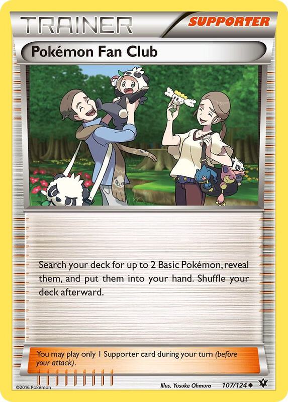 Pokemon Fan Club Pokemon card from XY - Fates Collide