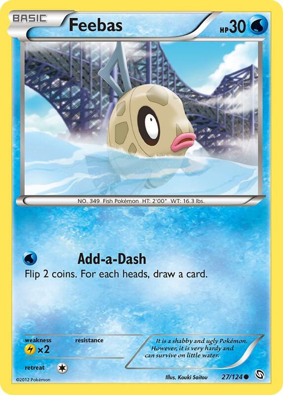 Feebas Pokemon card from Dragons Exalted