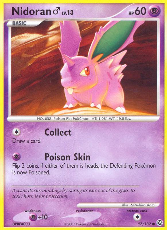 Nidoran M Pokemon card from Secret Wonders