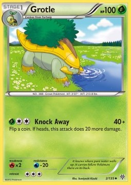 Grotle Pokemon card from Plasma Storm