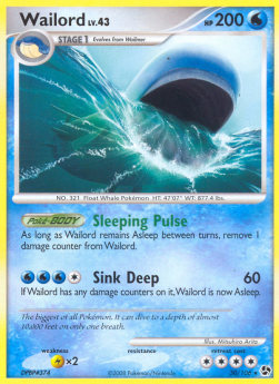 Wailord Lv.43 Pokemon card from Great Encounters
