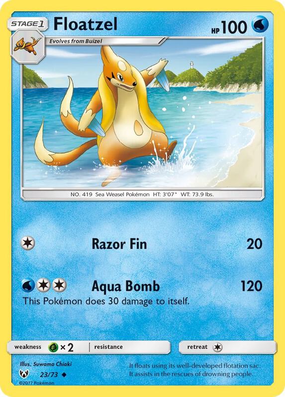 Floatzel Pokemon card from Shining Legends