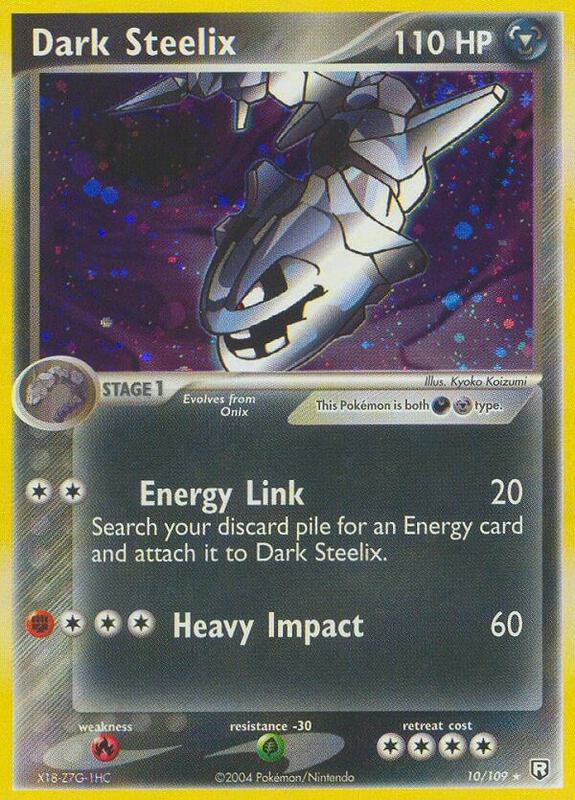 Dark Steelix Pokemon card from Team Rocket Returns