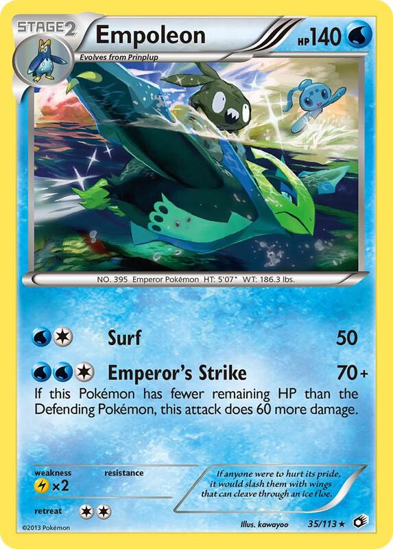 Empoleon Pokemon card from Legendary Treasures
