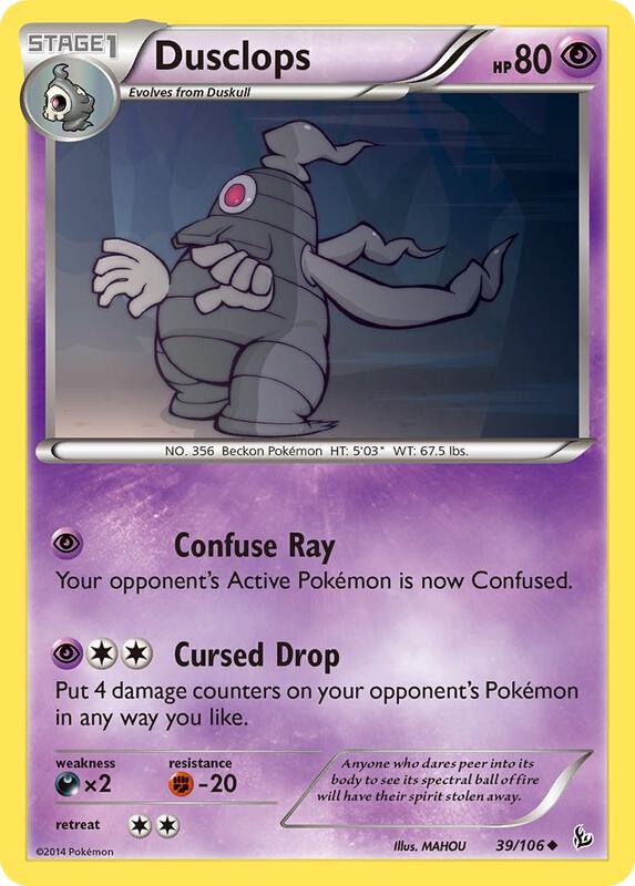 Dusclops Pokemon card from XY - Flashfire