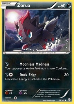 Zorua Pokemon card from BREAKthrough