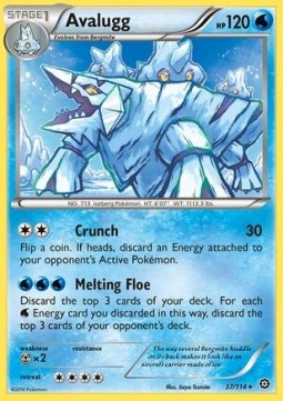 Avalugg Pokemon card from Steam Siege