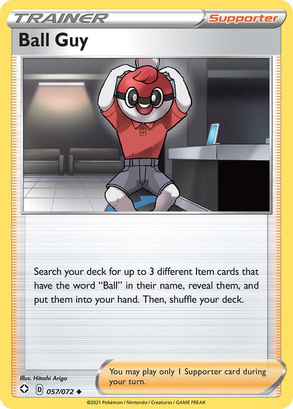 Ball Guy Pokemon card from Shining Fates: Shiny Vault