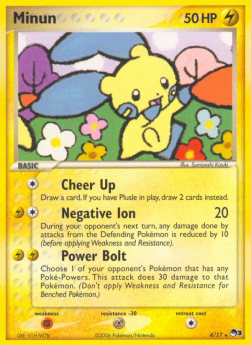 Minun Pokemon card from POP Series 3