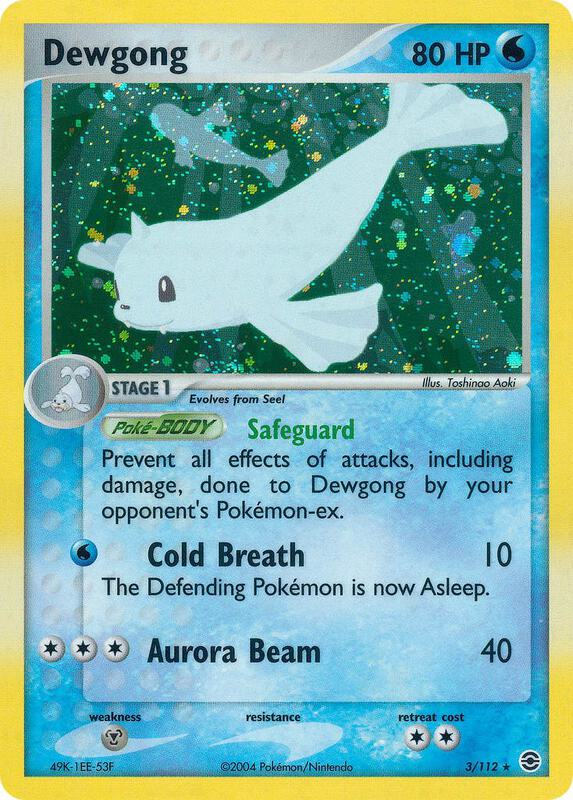 Dewgong Pokemon card from FireRed & LeafGreen